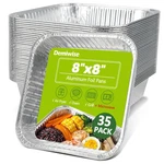 Pans 8X8 35 Pack Heavy Duty Disposable Baking Demiwise Aluminum Thickened Small. Fixed Price $46.99.