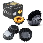 Xstronq Egg Tart Molds 12PCS Pan 2.6INCH, Mini Carbon Black. Fixed Price $21.12.