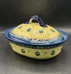 Vtg Extremely Rare Pattern Ceramika Artystyczna Polish Pottery Covered Oval Dish. Fixed Price $199.99.