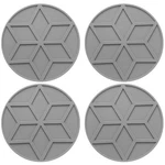 Uxcell 4PCS Silicone Trivets Mats For Hot Pots And Pans, 4" Round Dark Grey. Fixed Price $17.60.