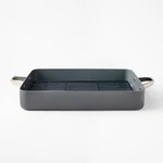 15.74" Aluminum Ceramic Roasting Pan Dark Gray - Figmint. Fixed Price $37.99.