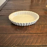 Hall China #853 Mini Oval Souffle Baking Dish Fluted Off White Flan Creme Brulee. Fixed Price $8.95.