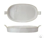 1/2 Quart Stoneware Baker With Handles Cream Creative Coop 14 X 7. Fixed Price $21.00.