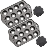 Tosnail Pack 12 Cavity Mini Cheesecake Pan With Removable Bottom. Fixed Price $30.81.