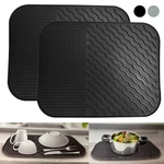 2 Silicone Dish Mat Trivet Non Slip Heat Resistant Pot Holder Bpa Free 14"X11". Fixed Price $10.99.