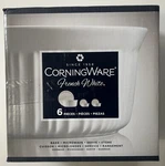 Corningware French White 6-PC. Bakeware Set, Caserole And Side Dishes New. Fixed Price $34.99.