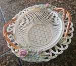 Belleek 2002 Annual Summer Garden Basket Beautiful Fragile Detailing 7" Od 5" Id. Fixed Price $168.00.