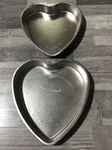 Vtg T165 Heart Shaped Cake Pans Ekcoloy Aluminum Made Usa 1960S 2CT W10. Fixed Price $10.00.