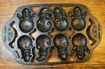 Paula Deen Cast Iron Christmas Cookie Mold Holiday Muffin Pan Snowman. Fixed Price $12.57.