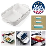Elegant Ceramic Bakeware Set: Rectangular Non-stick Dishes For All Baking Needs. Fixed Price $91.19.