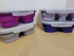 Set 4 Crofton Portion Perfect 3 Silicone Trays W Lids 1- 1.5C 2C A11. Fixed Price $40.00.