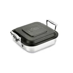All-clad Specialty Stainless Steel And Plastic Lid Square Covered Baking Pan .... Fixed Price $142.51.