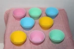 Wilton 24 Silicone Mini Muffin Cupcake Cups, Reusable, Pink, Green, Yellow, Blue. Fixed Price $14.95.